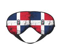 Vintage Dominican Republic Flag Eye Mask Sleep Mask Light BlockBlindfold Night Eyes Cover Soft Pressure-Free Eyeshade with Elastic Strap for Home Travel Office Nap Yoga