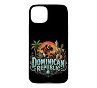 Vintage Dominican Republic Travel Souvenir Landmark Gift Case for iPhone 15 Plus