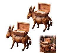 Vintage Donkey Cigarette Dispenser, Retro Donkey Automatic Cigarette Holder, Push to Dispense Cigarettes, Novelty Squeeze Animal Cigarette Holder Box, Humorous Gift for Men (2pcs)