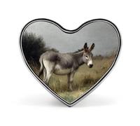 Vintage Donkey Grass Heart Shaped Enamel Brooch Pin Button Badges Decoration Hat Clothing Bag Accessories Gift Crafts