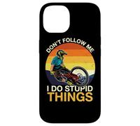 Vintage Don't Follow Me I Do Stupid Things MTB Mountain Bike Case for iPhone 14