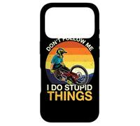Vintage Don't Follow Me I Do Stupid Things MTB Mountain Bike Case for iPhone 17 Pro