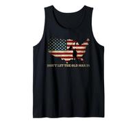 Vintage Don't Let The Old Man in American Flag Guitar Tank Top