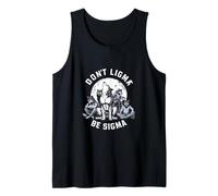 Vintage Don't Ligma Be Sigma Funny Wolf Meme Wolf Lovers Tank Top