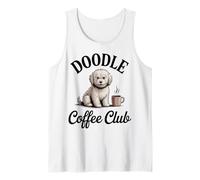 Vintage Doodle Coffee Club Cute Dog Coffee Graphic Tank Top