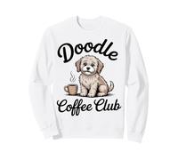 Vintage Doodle Coffee Club Dog Coffee Lover Graphic Sweatshirt