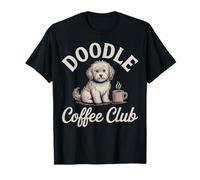 Vintage Doodle Coffee Club Dog Coffee Lover Graphic T-Shirt