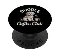 Vintage Doodle Coffee Club Dog Lover Coffee Graphic PopSockets Adhesive PopGrip