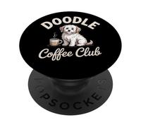 Vintage Doodle Coffee Club Dog Lover Coffee Graphic PopSockets Adhesive PopGrip