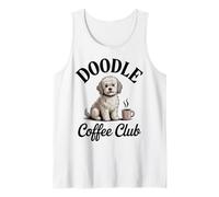 Vintage Doodle Coffee Club Dog Lover Coffee Graphic Tank Top