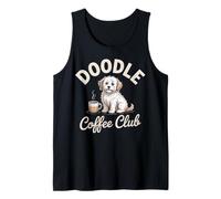 Vintage Doodle Coffee Club Dog Lover Coffee Graphic Tank Top