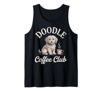 Vintage Doodle Coffee Club Dog Lover Coffee Graphic Tank Top