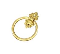 Vintage Door Knocker, 2Pcs Old Ring Door Knocker Brass Bronze Knob for Cabinet Classics Gate Round Handle Retro Entrence Knock Home Hardware(Silver)