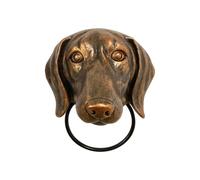 Vintage Door Knocker Resin Bat Dog Head Decorative Doorknocker Creative Door Handle Latch Antique Gate Ornate Animals Home Decor for Wooden Door Chair(Dachshund)