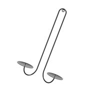Vintage Double Armed Iron Holder Wall Mounted Sconce Modern Hanging Decors for Living Room Farmhouses Black Holder