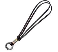Vintage Double Circle Pendant Leather Rope Glasses Holder Necklace - Stylish and Functional Necklace for Holding Glasses