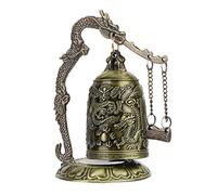 Vintage Dragon Bell Hang Decoration Buddhist Bell Ornament | Feng Shui Statues, Electroplating Process, Compact and Exquisite, Home Office Decoration, Bronze Gifts, Artwork
