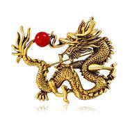 Vintage Dragon Brooch, Mythology Ancient Chinese Dragon Brooch, Exquisite Pins, Badge Lapel Pins For Weddings, Parties, Dinners, Dates, Birthdays, Anniversaries, Dances