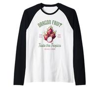 Vintage Dragon Fruit Retro Farm Raglan Baseball Tee