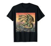 Vintage Dragon King Ghidorah Art Sunset Japanese Kids Men T-Shirt
