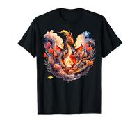 Vintage Dragon Lover Fantasy Art Cool Beautiful Illustration T-Shirt