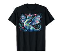 Vintage Dragon Lover Fantasy Art Cool Beautiful Illustration T-Shirt
