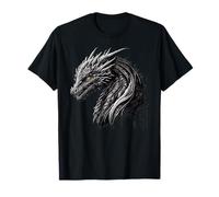 Vintage Dragon Lover Fantasy Art Cool Beautiful Illustration T-Shirt