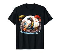 Vintage Dragon Lover Fantasy Art Cool Beautiful Illustration T-Shirt