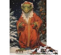 Vintage Dragon Xmas Puzzle Jigsaws 500 Pieces for Adults Wooden Puzzles Family Fun Jigsaws Puzzles 500pcs (52x38cm)