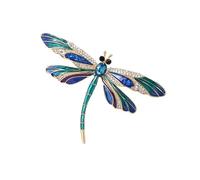 Vintage Dragonflies Brooch with Shimmering Crystals Unique Rhinestones Animal Lapel Pin for Elegant Women and Girls Fashion Dragonflys Brooch