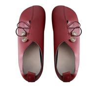 Vintage Dress Shoes Women Faux Leather Non Slip Comfortable Lightweight - Low Top Simple Features Lazy Shoes - Flat Bottom Ballet Dance - Breathable Soft Bottom Art Painted Cloth Shoes