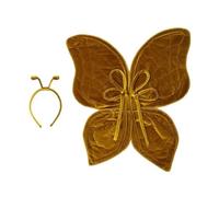 Vintage Dress Up Costume Photography Props Butterfly Wing for Girls 4-9 Year Butterfly Wing with Headbands Artistic Photography Accessories