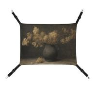Vintage Dried Hydrangea Flowers in Old Jug Breathable Pet Hammock with Adjustable Straps Reversible Cat Hanging Bed Dog Mats