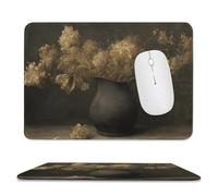Vintage Dried Hydrangea Flowers in Old Jug Mouse Pad, Small Office Computer Mouse Pads for Desk Laptop with Non-Slip Rubber Base Mouse Mat, Gaming Mouse Pads