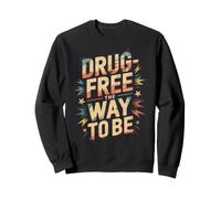 Vintage DRUG FREE Way To Be Sobriety Living Sober Mom Dad NA Sweatshirt
