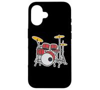 Vintage Drum Set Drawing Case for iPhone 16