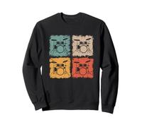 Vintage Drums Drumset Retro Drummer For Musicians Sweatshirt