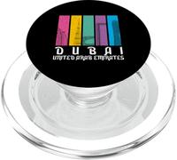 Vintage Dubai Skyscrapers In Colorful Stripes UAE Travel PopSockets PopGrip for MagSafe