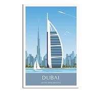 Vintage Dubai UAE Burj Al Arab Travel Poster Decorative Posters Modern Bedroom Canvas Art Poster Picture Painting Posters Wall Decor Art Gift