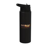 Vintage Dubai UAE Iconic Skyline Silhouette Souvenir Stainless Steel Insulated Water Bottle