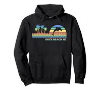 Vintage Duck Beach NC Retro Dolphin Lover Souvenir Pullover Hoodie