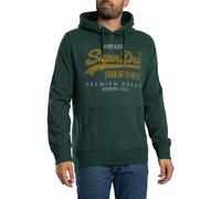 Superdry Men's Vintage Duo Classic Pullover Hoodie, Green