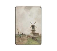 Vintage Dutch Windmill Animals Tin Sign Vintage Metal Pub Club Cafe Bar Home Wall Art Decoration Poster Retro 8x12inch(20x30cm)