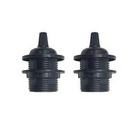 Vintage E27 Lamp Holder, Backlite Edison Screw E27 Bulb Holder, External Thread Retro Style E27 Light Bulb Holder, DIY Pendant Socket (Black 2 Pack)