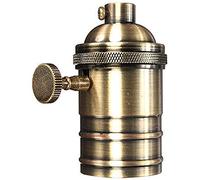 Vintage E27 Lamp Holder - Light Socket E26/ E27 Solid Bulb Socket Ceramics Lamp Holder Edison Screw Lamp Base Retro Pendant Light Adaptor