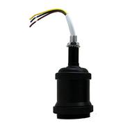 Vintage E27 Lamp Holder Retro Edison metal Screw Solid Pendant Light Bulb Socket Adapter (Black)