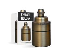LEDSone Vintage Bulb Socket Lamp Holder Industrial Edison E27 Bulb Light Socket for DIY Pendant Light, Wall Light (Green Brass)