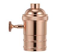 Vintage E27 Lamp Socket, Heat Resistant Pendant Holder | Copper and Aluminum Build, Screw Terminals, Matte Surface, for Bars, Task Lighting, Home Renovators Random Style