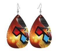 Vintage Earring Vintage Old Wor-Ld Map Middle Earth Map Drop Earrings Lightweight Leather Teardrop Earrings For Ladies Anniversary Mother’S Day