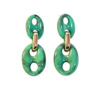 Vintage Earrings Autumn And Winter Oval Pig Nose Acrylic Earrings High Grade Fashion Earrings Ear Jewelry Women Can Be Worn Daily Or For Parties Etc. Very Good Looking Cubic Zirconia (C, One Size)
